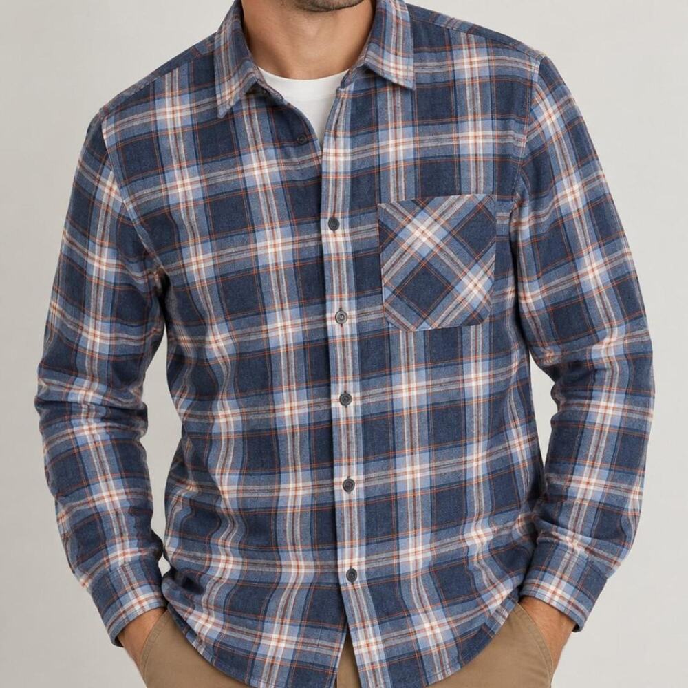 Telluride clothing company blue white button up